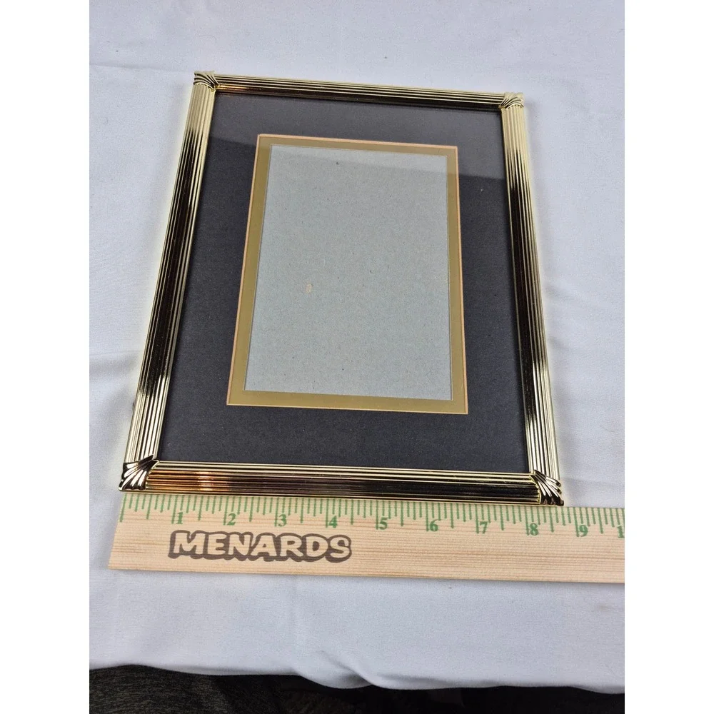 Set of 3 Burnes of Boston Gold Tone Picture Frames 8x10 Desk Tabletop Decor Gift
